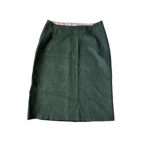 REBECCA TAYLOR Miss Green Cashmere Wool Blend Pencil Skirt Sz 10